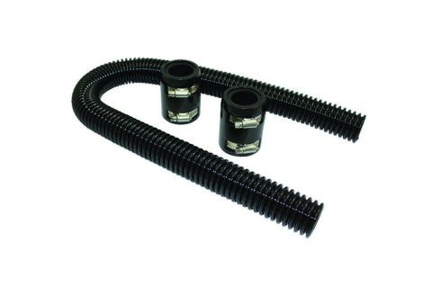 Radiator Hose Kit - 36 in Long - Black End Caps - Stainless - Black - Kit