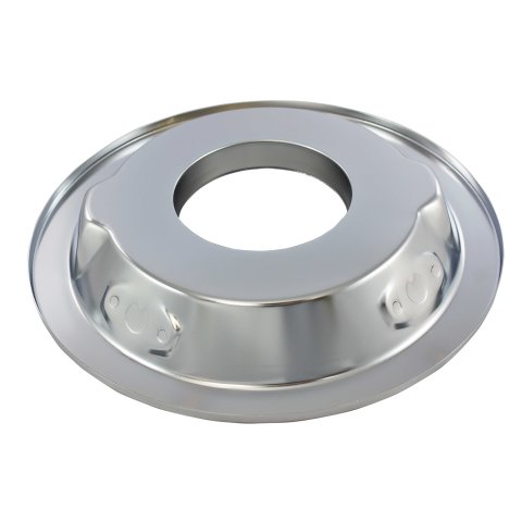 Air Cleaner Base - 14 in Round - 5-1/8 Carb Flange - Dropped Base - Steel - Chrome - Each
