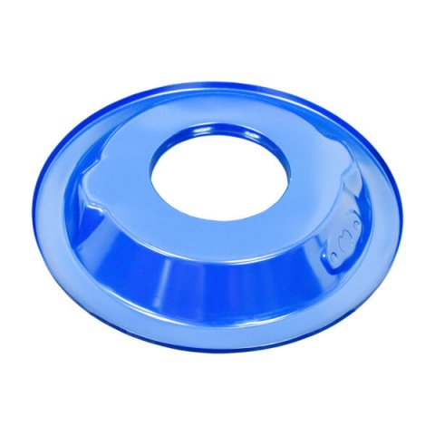 Air Cleaner Base - 14 in Round - 5-1/8 in Carb Flange - Dropped Base - Steel - Blue Paint - Each