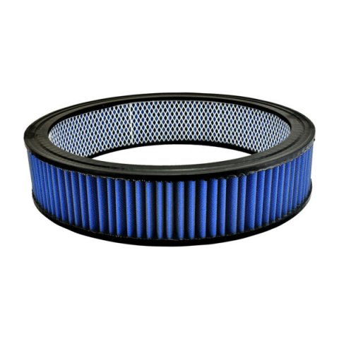 Air Filter Element - Round - 14 in Diameter - 3 in Tall - Wire Mesh Included - Reusable Cotton - Blue - Universal - Each