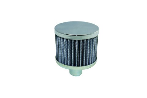 Breather - Push-In - Round - 1.25 in Hole - Reusable - Steel - Chrome - Each