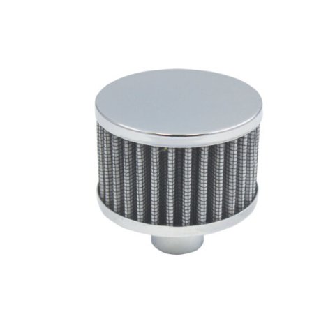 Breather - Push-In - Round - 1 in Hole - Reusable - Steel - Chrome - Each