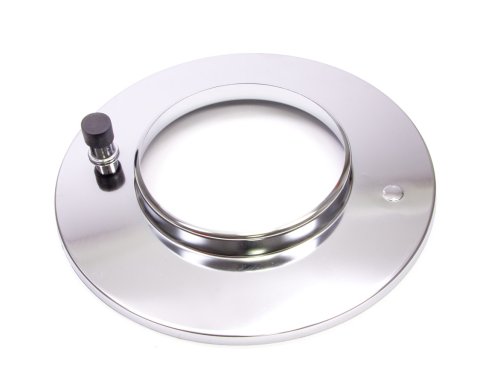 Air Cleaner Base - 10 in Round - 5-1/8 in Carb Flange - Flat Base - Steel - Chrome - Each