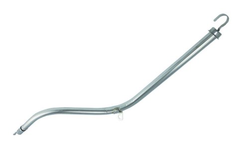 Transmission Dipstick - Transmission Mount - Solid Tube - 27 in Long - Steel - Chrome - TH350 - Each