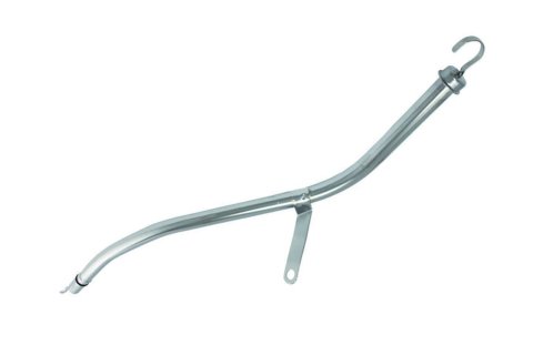 Transmission Dipstick - Transmission Mount - Solid Tube - 24 in Long - Steel - Chrome - TH400 - Each