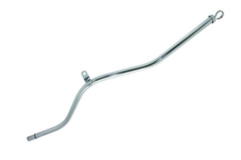 Transmission Dipstick - Transmission Mount - Solid Tube - 34 in Long - Steel - Chrome - TH350 - Each