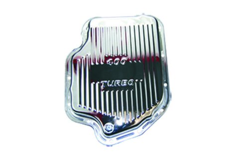 Transmission Pan - Stock Sump - Ribbed - Steel - Chrome - TH400 - Each