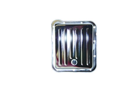 Transmission Pan - Stock Sump - Ribbed - Steel - Chrome - C4 - Each