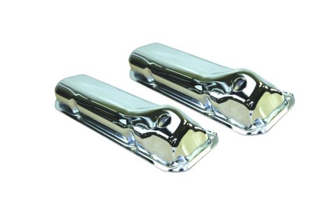 Valve Cover - Stock Height - Baffled - Breather Holes - Steel - Chrome - Ford Cleveland / Modified - Pair