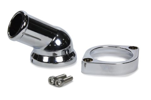 Water Neck - 45 Degree - 1-1/2 in ID Hose - Swivel - O-Ring - Aluminum - Polished - GM LS-Series - Each