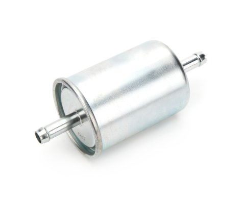 Fuel Filter - In-Line - 5 Micron - Paper Element - 3/8 in Hose Barb Inlet - 3/8 in Hose Barb Outlet - Steel - Zinc Oxide - Each