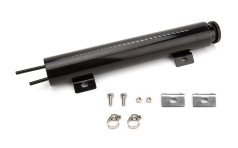 Overflow Tank - 18 oz - 13 in Tall - 2 in Diameter - Stainless - Black Powder Coat - Kit
