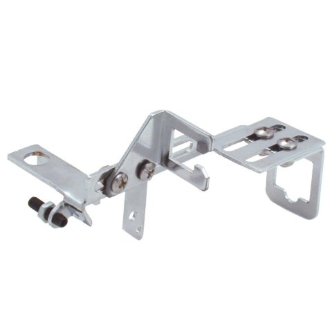 Throttle Cable Bracket - Kickdown - Carb Mount - Adjustable - Steel - Chrome - GM - Each