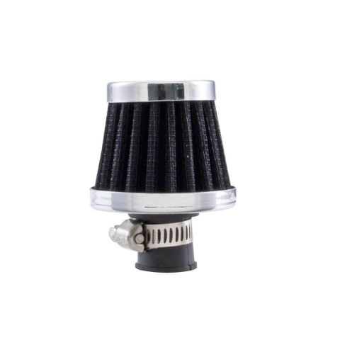 Breather - Clamp-On - Conical - 0.500 in OD Tube - Reusable - Steel - Black / Chrome - Each
