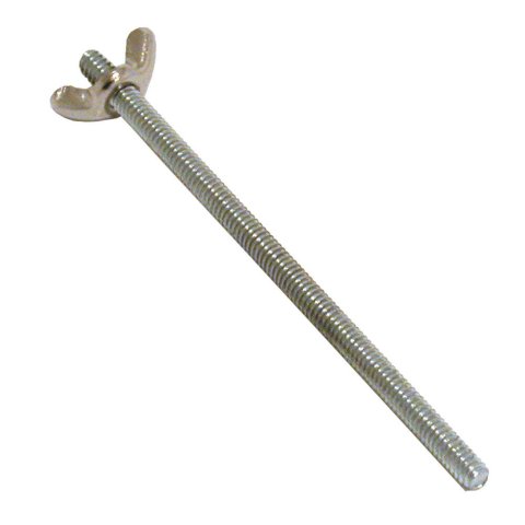 Air Cleaner Stud - 1/4-20 in Thread - 5 in Long - Wing Nut Included - Steel - Chrome - Each
