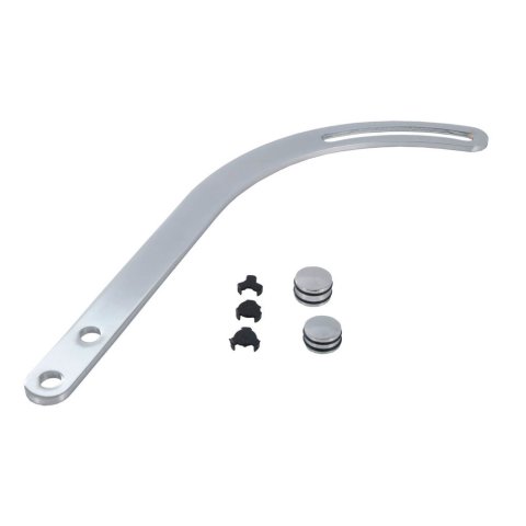 Alternator Bracket - Upper - Driver / Passenger Side - Water Pump Mount - Arm Style - Steel - Chrome - Long Water Pump - Small Block Chevy - Each