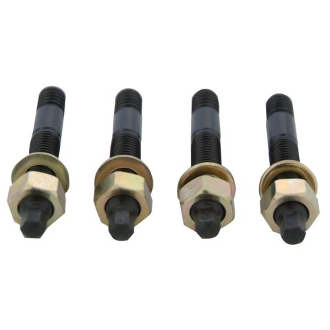 Carburetor Stud - 5/16-18 and 5/16-24 in Thread - 2.5 in Long - Hex Nuts - Steel - Black Oxide - Set of 4