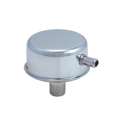 Breather - Push-In - Round - 1-1/4 in Hole - PCV Valve - Steel - Chrome - Each