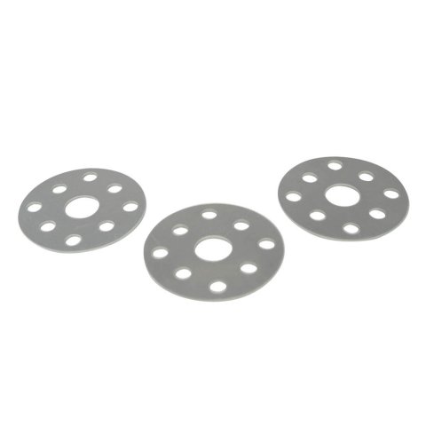 Water Pump Pulley Shim - 0.063 in Thick - Aluminum - Natural - Ford / GM Water Pumps - Set of 3