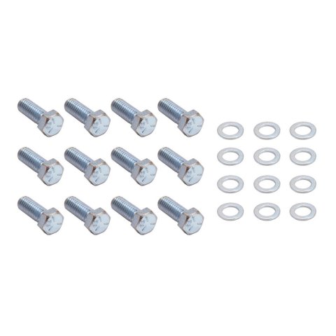 Intake Manifold Bolt Kit - Hex Head - Steel - Zinc Oxide - Small Block Chevy - Kit