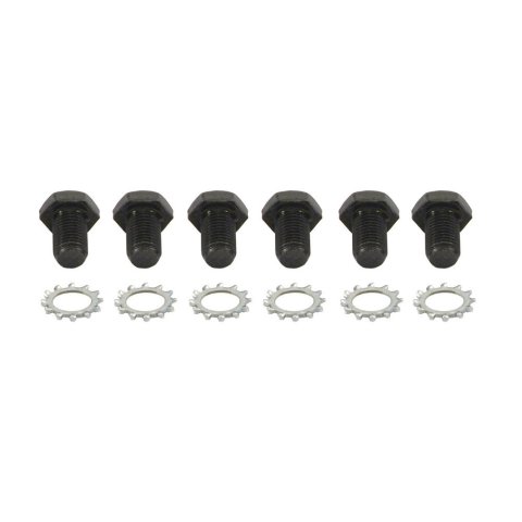 Flexplate Bolt Kit - 7/16-20 in Thread - 0.688 in Long - Hex Head - Steel - Black Oxide - GM V6 / V8 - Set of 6