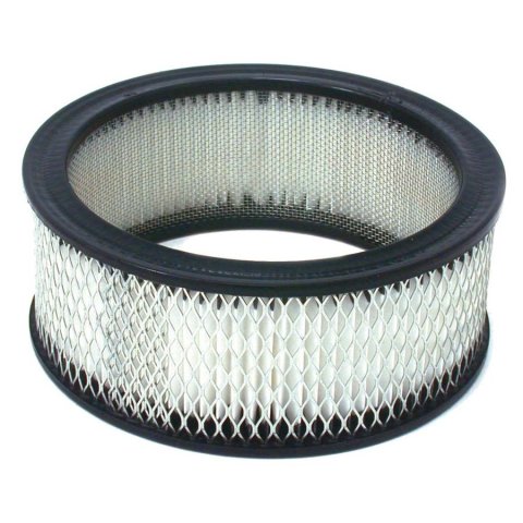 Air Filter Element - Round - 6.375 in Diameter - 2.5 in Tall - Wire Mesh Included - Paper - White - Each