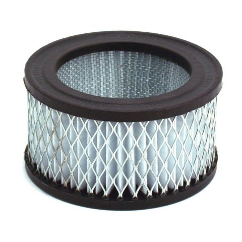 Air Filter Element - Round - 4 in Diameter - 2.125 in Tall - Wire Mesh Included - Paper - White - Each