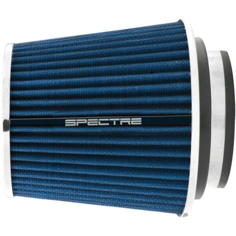 Air Filter Element - Clamp-On - Conical - 6 in Base - 4.75 in Top Diameter - 6.719 in Tall - 3 to 4 in Flange - Reusable Cotton - Blue - Universal - Each