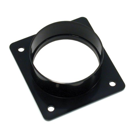 Mounting Plate - Air Duct - 3 in ID Duct - 3-3/4 L x 3-3/4 W x 1 in H - Plastic - Black - Each