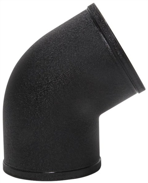 Tubing Elbow - 60 Degree - 3 in OD - Plastic - Black - Each