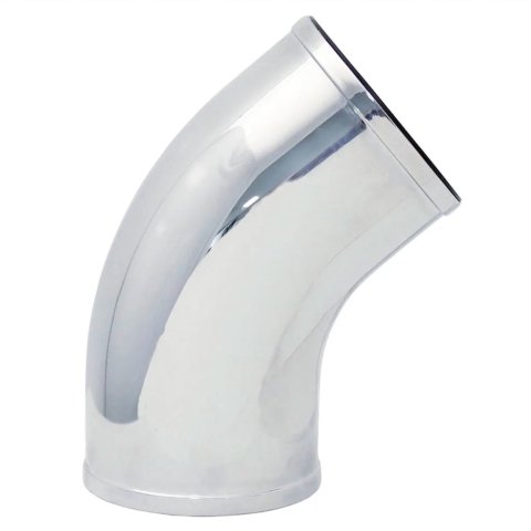 Tubing Elbow - 45 Degree - 3 in OD - Plastic - Chrome - Each