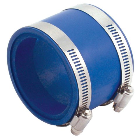 Tubing Coupler - Straight - 3 in to 3 in OD - 2-1/4 in Long - Silicone - Blue - Each
