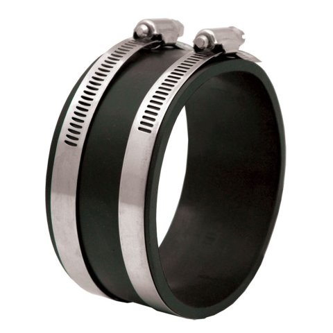Intake Coupler - Straight - 3 in OD - Clamps Included - Plastic - Black - Each
