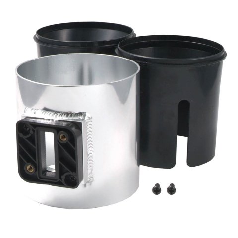 Intake Tube Adapter - Mass Air Sensor to 4 in Tube - Calibration Inserts - Aluminum - Polished - Universal - Kit