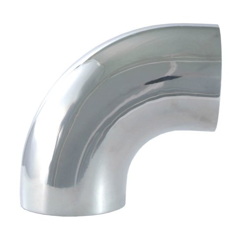 Aluminum Tubing Bend - 90 Degree - Mandrel - 4 in Diameter - 4 in Radius - Aluminum - Polished - Each