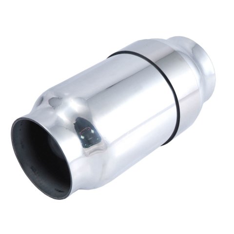 In-Line Air Cleaner - 4 in Inlet - 4 in Outlet - 5 in OD - Reusable Oiled Filter - Aluminum - Polished - Each