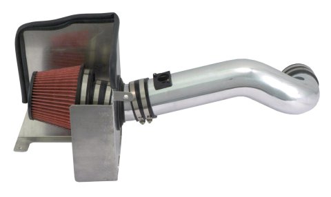Air Induction System - Muscle Car - Reusable Oiled Filter - Aluminum - Polished - 4.8 L / 5.3 L / 6.0 L / 6.2 L - GM Fullsize SUV / Truck 2009-14 - Kit
