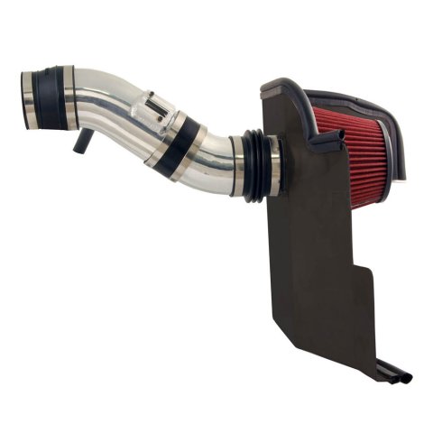 Air Induction System - Reusable Oiled Filter - Aluminum - Polished - Ford Mustang 2011-14 - Kit