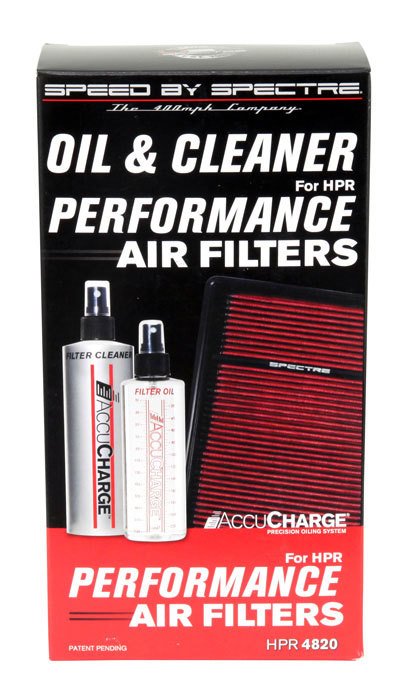 Air Filter Service Kit - Accucharge - 12 oz Pump Bottle Cleaner - 8 oz Pump Bottle Oil - Spectre HPR Filters - Kit