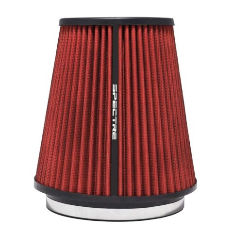 Air Filter Element - Clamp-On - Conical - 7.719 in Base - 5.125 in Top Diameter - 8.500 in Tall - 6 in Flange - Reusable Cotton - Red - Universal - Each