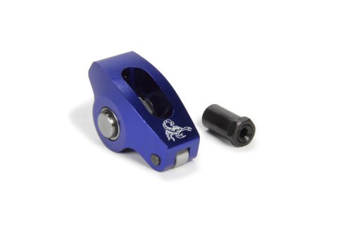 Rocker Arm - Race Series - 7/16 in Stud Mount - 1.50 Ratio - Full Roller - Aluminum - Blue Anodized - Small Block Chevy - Each