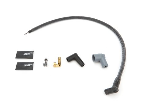 Spark Plug Wire Set - High Performance - Spiral Core - 10 mm - Black - 135 Degree Plug Boots - HEI Style - Over Valve Covers - Small Block Ford - Kit