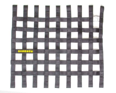 Window Net - SFI 27.1 - FIA Approved - 1 in Webbing - 18.5 x 20 in Rectangle - Black - Each