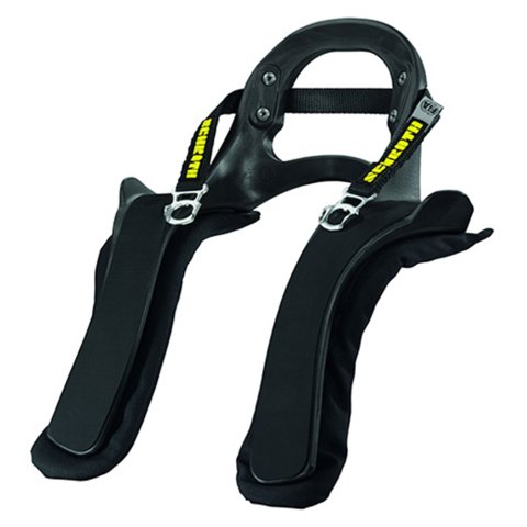 Head and Neck Support - SHR SS XLT - FIA Approved - Sliding Post Tether - 20 Degree Angle - Carbon Fiber - Medium - Kit