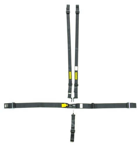 Harness - 5 Point - Latch and Link - SFI 16.1 - Pull Up Adjust - Wrap Around - Individual Harness - HANS Ready - Black - Kit