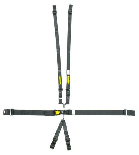 Harness - 6 Point - Latch and Link - SFI 16.1 - Pull Down Right Adjust - Wrap Around - Individual Harness - HANS Ready - Black - Kit