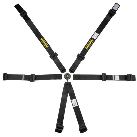 Harness - Profi 2x2 - 6 Point - Camlock - SFI 16.1 - Pull Up Adjust - Wrap Around - Individual Harness - HANS Ready - Black - Kit