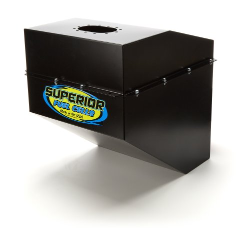 Fuel Cell Can - 22 gal - 16.375 in Wide x 21 in Deep x 21.75 in Tall - Steel - Black Paint - Dirt Late Model / Modified - Each