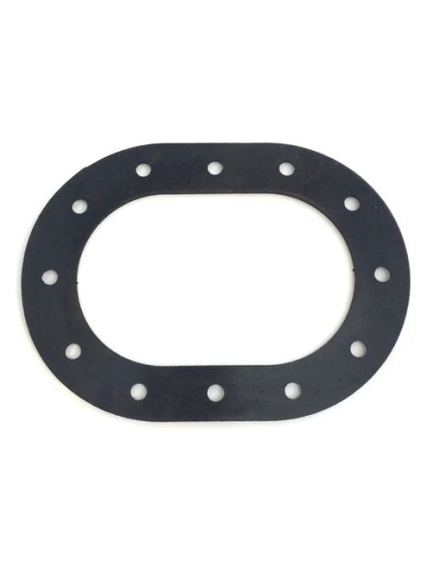 Fuel Cell Fill Plate Gasket - 12-Bolt - 3.375 x 5.25 in Oval - Rubber - Black - Each