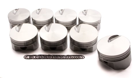 Piston - Flat Top - Forged - 4.310 in Bore - 1/16 x 1/16 x 3/16 in Ring Grooves - Minus 3.00 cc - Big Block Chevy - Set of 8